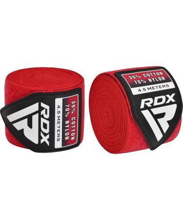RDX 4.5m Professional Boxing Bandages 3 Pairs of Elastic Hand Wraps for MMA Muay Thai & Kickboxing | Perfect for Men & Women - Buy Online on GoSupps.com