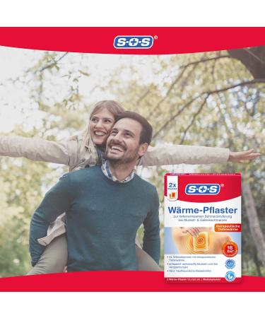 SOS Heat Paving for Muscle & Joint Pain | 8-Hour Deep Heat Pads for Back & Shoulders | Relieve Tension with 2x2 Plaster Heat Therapy - Buy Online on GoSupps.com