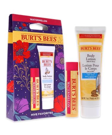 Buy Burt's Bees Hive Favorites Kit - Watermelon Lip Balm & Body Lotion | International Shipping Available - Buy Online on GoSupps.com