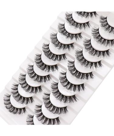 Losha DD Curl Russian Strip Lashes 10 Pairs Pack | Fluffy False Eyelashes | D02 Russian Strip Lashes-DD Curl - Buy Online on GoSupps.com