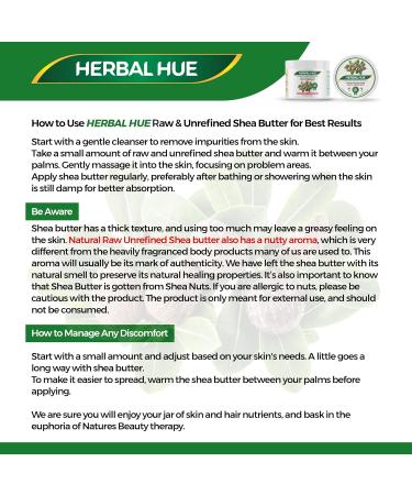 Herbal Hue 100% Natural Shea Butter 300ml Pure Raw Unrefined A Grade African Ivory All-Natural Smooth Shea Nut Body Butter Lip Balm Moisturiser Cream Lotion for All Skin Face Hair Type - Buy Online on GoSupps.com