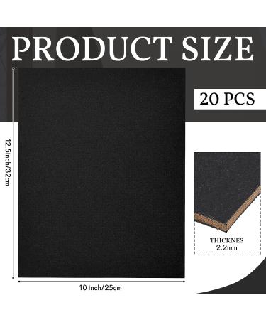 20 Pcs Black Designer Book Board - 12.5 x 10 Inch 80PT Heavy Duty Chipboard Sheets for Book Binding Supplies - Buy Online on GoSupps.com