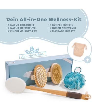 Lilienfeldt Back Cremer - Long Stem Lotus Wood Shower Brush & Back Bathing Sponge for Effortless Back Care - Buy Online on GoSupps.com
