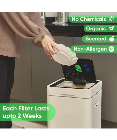 HOVUK Trash Can Freshener | 2-Pack Apple Scent Odor Remover for Kitchen Waste Buckets | Air Freshener & Self-Adhesive | Eco-Friendly Green Color - Buy Online on GoSupps.com