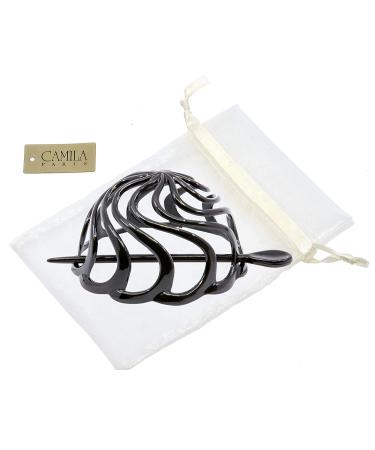 Camila Paris CP2867 French Hair Bun Clip Maker - Black Dome Bun Styling Accessory for Women - No Slip & Durable - Made in France - Buy Online on GoSupps.com