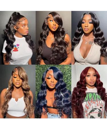 Eyefanniy 13X4 Body Wave Human Hair Lace Front Wig 18 Inch - Pre Plucked with Baby Hair, 180% Density for Black Women | HD Transparent Lace Frontal - Buy Online on GoSupps.com