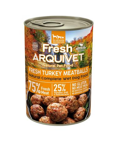 ARQUIVET Fresh Turkey Meatballs - Boxes of Turkey, Broccoli and Pumpkin Meatballs - Pack of 6 units x 400g - Food
