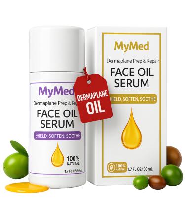 MyMed Dermaplane Oil with Jojoba & Vitamin E for Smooth Radiant Skin - 1.70 Fl Oz Dermaplaning Oil All-Natural for Dermaplaning Perfect for Sensitive Skin For Women