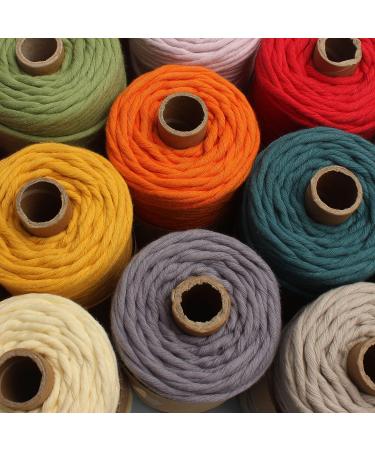 4mm Single Strand Yellow Macrame Cord - 80m Colored Cotton Rope for Wall Hangings, Plant Hangers & Crafts - Buy Online on GoSupps.com