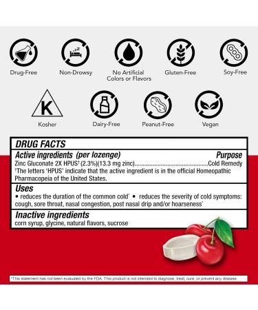 Cold-Eeze Natural Cherry Zinc Lozenges Homeopathic Cold Remedy Reduces Duration of The Common Cold Sore Throat Cough Congestion and Post Nasal Drip 25 Count Pack of 2 - Buy Online on GoSupps.com
