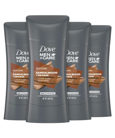 DOVE MEN + CARE Antiperspirant Deodorant Natural Inspired Sandalwood + Orange Antiperspirant for Men 2.6 oz 4 Count
