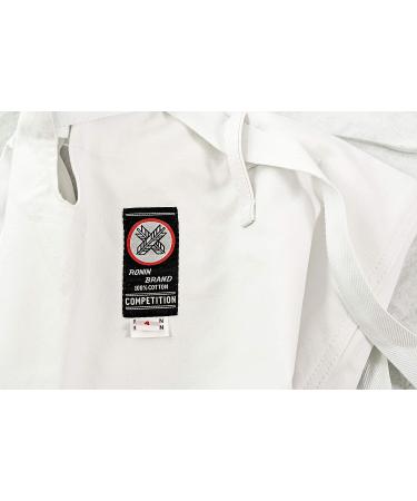 Ronin Heavyweight Karate Pants - 100% Cotton 12oz | Black, White, or Camouflage | Traditional Drawstring Waist | White Size 4 - Buy Online on GoSupps.com