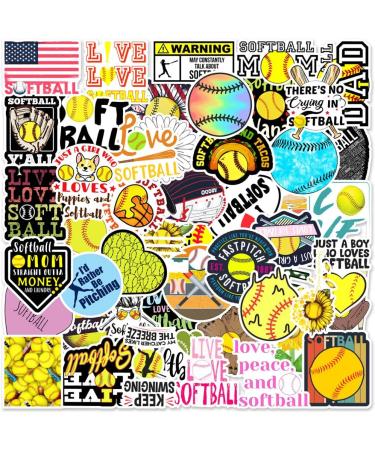 150 PCS Softball Stickers - Waterproof Vinyl Decals for Scrapbooking, Laptop, Water Bottles - Motivational Accessories for Teens Girls - Buy Online on GoSupps.com