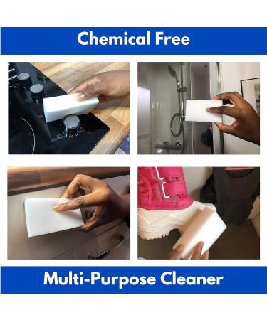 12-Pack Saplax Magic Eraser Sponge - Melamine Home Cleaning Sponge for Pads, Wipes, Stains, Grime & Marks - Chemical-Free Cleaner for Kitchen, Bathroom, Tile, Shoes | Eco-Friendly - Buy Online on GoSupps.com