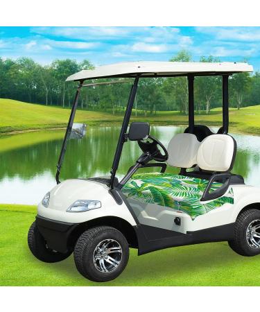 ENYORSEL Golf Cart Seat Covers - 100% Microfiber Towel/Blanket with Unique Tropical Palm Patterns - Universal Fit for EZGO, Yamaha & Club Car - 52x32'' - Easy to Install and Clean - Set of 2 - Buy Online on GoSupps.com