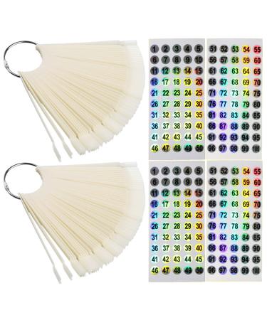 Nail Swatch Sticks with Ring for Nail Color Display Nail Art Supplies Nail Practice Samples (100pcs, natural) 100 Count (Pack of 1) natural