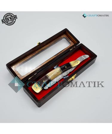 Razor Damascus Steel Men's Gift Set | High-Quality Handmade Barber Razor DBR39 - Perfect for Gifting - Buy Online on GoSupps.com
