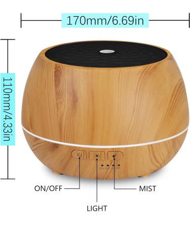 500ml Aroma Diffuser for Essential Oils - 10 Oils Included Noiseless 23dB BPA-Free 7 LED Colors 4 Timers & Auto Shutoff - Perfect for Home & Wellness - Buy Online on GoSupps.com