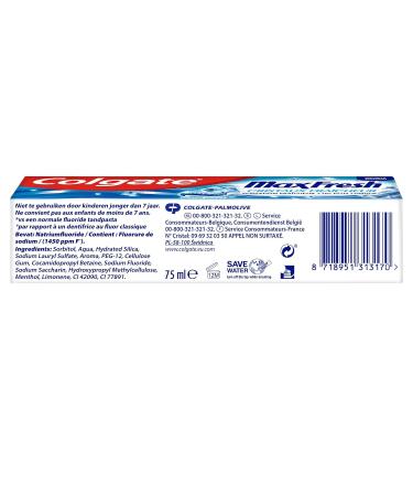Colgate Max Fresh Toothpaste with Cooling Crystals - 75ml | Fresh Breath & Whitening - International Shipping Available - Buy Online on GoSupps.com