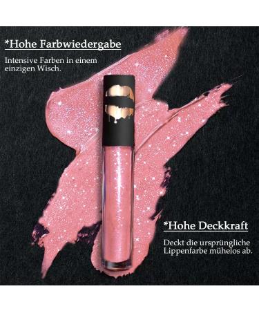  EONFAVE Matte glitter gloss liquid red diamond pink long-lasting waterproof high shine moisturizing formula silky texture - Buy Online on GoSupps.com