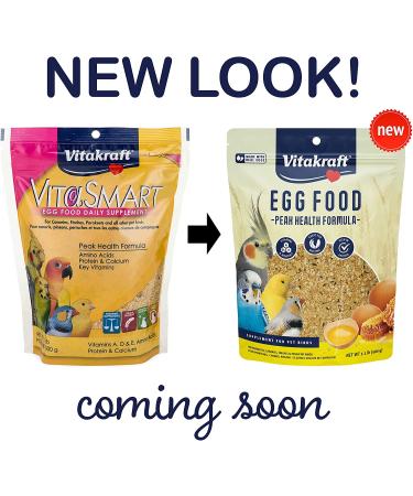 Vitakraft VitaSmart Egg Food for Birds - Daily Supplement for Parrots, Parakeets, Cockatiels, Canaries - Bird Calcium - Buy Online on GoSupps.com