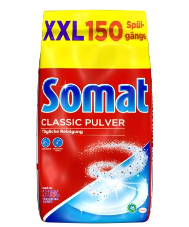 Somat Classic Powder dishwasher cleaner bulk pack 3 kg for daily cleaning with brilliant shine 3 kg (1 pack)
