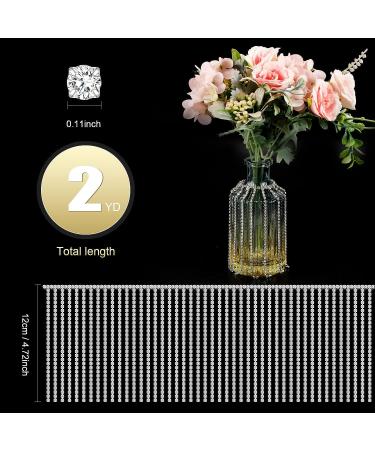 2 Yard Silver Rhinestone Fringe Trim for Sewing & Crafts - Wedding, Party Clothing Accessories - Buy Online on GoSupps.com