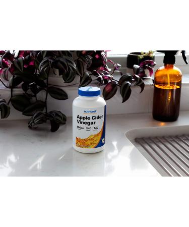 Nutricost Apple Cider Vinegar 500mg - 240 Capsules | Premium Health Supplement - Buy Online on GoSupps.com