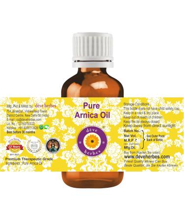 Deve Herbes Pure Arnica Oil 100% Natural Therapeutic Grade - 30 ml for Pain Relief & Skin Care - Buy Online on GoSupps.com