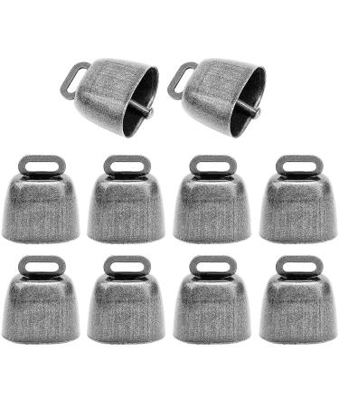 KQNM 10 pieces of cow bell craft bell farm animal bell goat bell retro Christmas iron bell pendant metal pet bells noise maker call for cattle cow horse sheep