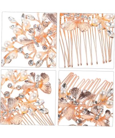 Angoily Prom Hair Accessories Crystal Hair Charms Bridal Hair Comb Wedding Hair Accessories Pearl Hair Accessories Crystal Hair Comb Tiara Rose Gold European and American Bridesmaid - Buy Online on GoSupps.com