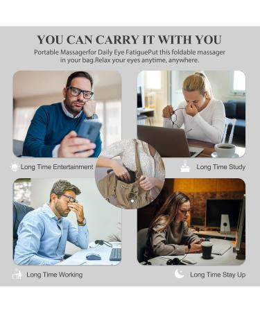 Buy Smart Eye Massager with Heat - Bluetooth Music 6 Modes for Migraines Dark Circles & Puffiness - Foldable & Portable - International Shipping Available - Buy Online on GoSupps.com