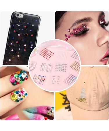 10 Sheets Face Stickers Self-Adhesive Face Diamonds Face Crystal Stick on Rhinestones for Makeup Pearl Stickers for Face Eye Body Nail Festival Party (Assorted Styles) - Buy Online on GoSupps.com