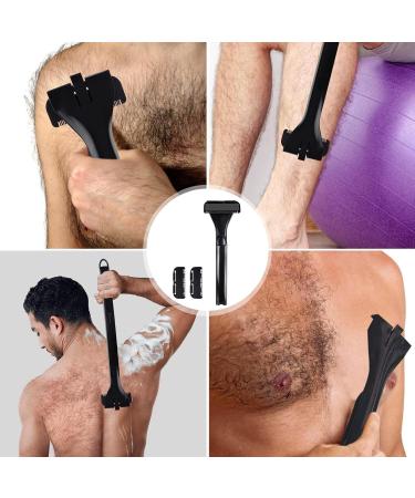Xtauaguh Back Razor & Trimmer | Portable Body Shaver with Foldable Handle for Travel & Home | Wet/Dry Use - Buy Online on GoSupps.com