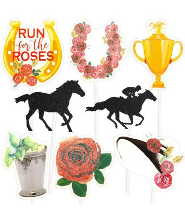 48PCS Glitter Derby Horse Cupcake Toppers Horse Racing Themed Party Decoration - Buy Online on GoSupps.com