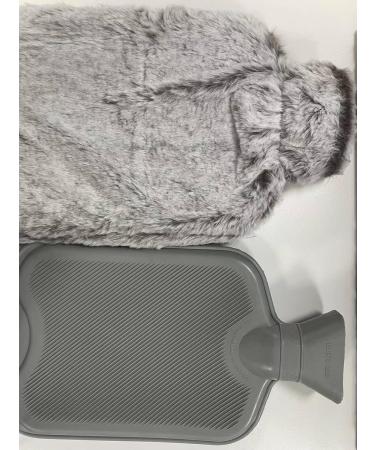 BOLEi 2L Hot Water Bottle with Luxury Faux Fur Cover - Leakproof & Large | Ideal for Pain Relief & Warmth | Brown - Buy Online on GoSupps.com