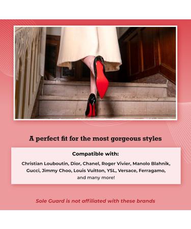 Premium Shoe Sole Protectors for Louboutin & Luxury Heels - Non-Slip & Clear 6 Pack for Flats Mules Boots - Preserve Red Bottoms - Buy Online on GoSupps.com