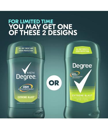 Degree Men Original Protection Antiperspirant Deodorant 48-Hour Sweat & Odor Protection Extreme Blast Twin Pack - 2.7 oz x 2 - Buy Online on GoSupps.com