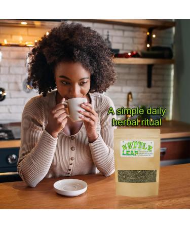 Organic Nettle Leaf Tea (Urtica Dioica) Cut & Sifted Dried Leaves Premium Herbal Tea Resealable Pouch - Buy Online on GoSupps.com