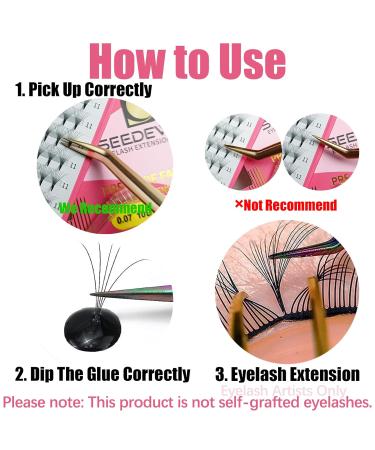 Buy 6D Eyelash Extensions - Premade Fans Thin Base Mixed Length 8-15mm | Professional Volume Lashes for Beauty Salons & Lash Artists - Buy Online on GoSupps.com