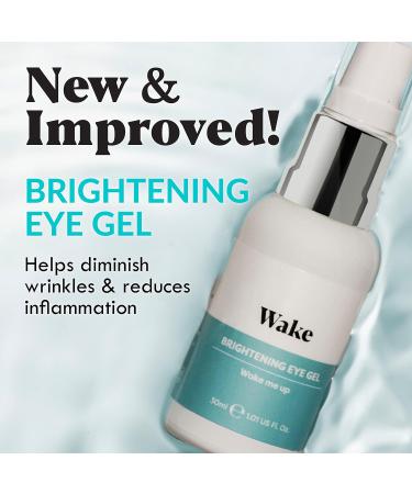 Wake Skincare Eye Gel - Hydrating Serum for Dark Circles, Puffy Eyes & Bags - 30ml Anti-Ageing Cream - Buy Online on GoSupps.com