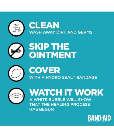 Band-Aid Hydrocolloid All Purpose Bandages Waterproof Adhesive Hydro Seal 10 Bandages One Size - Buy Online on GoSupps.com