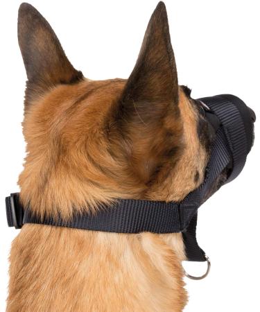 TRIXIE Adjustable Dog Muzzle - Black Size L (18-30 cm) | Safe & Comfortable Solution for Dog Training | International Shipping Available - Buy Online on GoSupps.com
