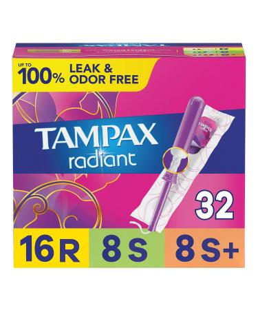 Tampax Radiant Plastic Regular Super Regular/Super/Super Plus