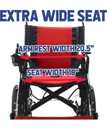 Alton Mobility - ARTEMIS Foldable Lightweight Electric Wheelchairs 265lbs 500W 13Miles - Red - Buy Online on GoSupps.com