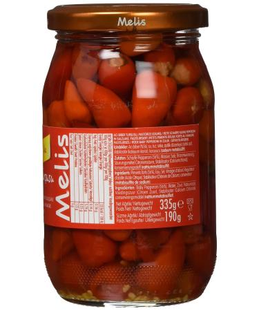 Buy Melis Pickled Red Baby Peppers - Very Hot Biberiye 6 Pack (6 x 335g) - Spicy Gourmet Ingredients for International Shipping - Buy Online on GoSupps.com