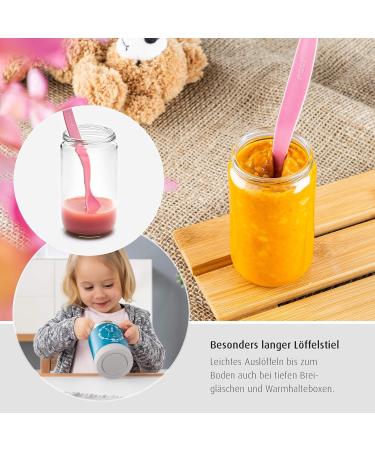 Reer 23022 Baby Spoon Set - 5 Multi-Coloured Feeding Spoons with Extra Long Handle for Easy Baby Feeding | International Shipping Available - Buy Online on GoSupps.com