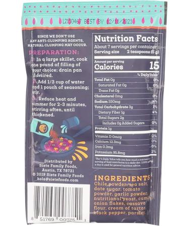 Family Foods Seasoning Taco Mild 1.4 Ounce - Buy Online on GoSupps.com