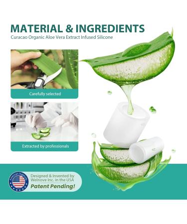 Welnove 10 Pack Toe Caps & 12-Pack Aloe Vera Infused Silicone Toe Protectors - Buy Online on GoSupps.com