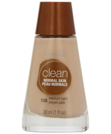 CoverGirl Clean Liquid Makeup Medium Light 135 1.0-Ounce Bottles (Pack of 2)